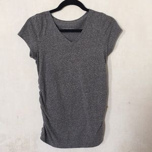 Liz Lange Maternity v-neck, heathered grey